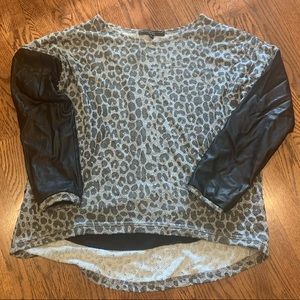 Generation Love leopard with faux leather sleeves